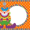 Happy clown frame background Royalty Free Stock Photo
