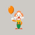 Happy Clown Holding Balloon Royalty Free Stock Photo