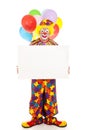 Happy Clown Holding Sign