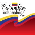 Happy Colombia Independence Day vector Royalty Free Stock Photo