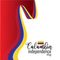 Happy Colombia Independence Day vector Royalty Free Stock Photo