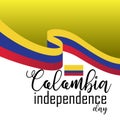 Happy Colombia Independence Day vector