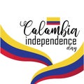 Happy Colombia Independence Day vector