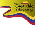 Happy Colombia Independence Day vector