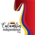 Happy Colombia Independence Day vector Royalty Free Stock Photo