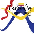 Happy Colombia Independence Day vector