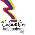 Happy Colombia Independence Day vector