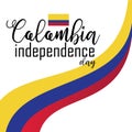 Happy Colombia Independence Day vector