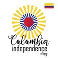 Happy Colombia Independence Day vector