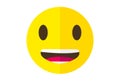 Happy colored Emote icon Emoji symbol yellow Emoticon sign art