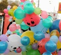 Happy Colourful balloon in bright day