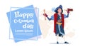 Happy Columbus Day American Discovery Holiday Poster Greeting Card