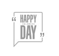 happy columbus day line quote message Royalty Free Stock Photo