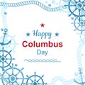 Happy Columbus day poster