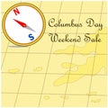 Happy Columbus Day promotion sale map Royalty Free Stock Photo