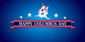 Happy Columbus Day, web banner or poster