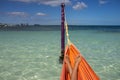 Happy and comfortable feet of a woman in a hammock happily enjoying the paradise of the caribbean sea
