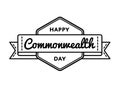 Happy Commonwealth day greeting emblem