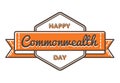 Happy Commonwealth day greeting emblem