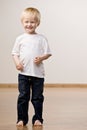 Happy, confident boy laughing Royalty Free Stock Photo