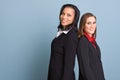 Happy confident businesswomen smiling at work Royalty Free Stock Photo