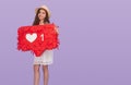 Cheerful little girl with like sign Royalty Free Stock Photo