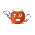 Happy confident Successful chinese drum cartoon character style