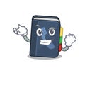 Happy confident Successful phone book cartoon character style