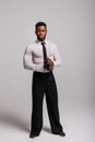 Happy confident young african american business male smiling with confidence, executive stylish company leader. Portrait