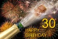 Congratulations to the 30th birthday Royalty Free Stock Photo