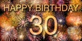 Happy congratulations to the 30th birthday Royalty Free Stock Photo