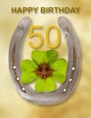 Happy congratulations  to the 50th birthday Royalty Free Stock Photo