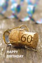 Happy congratulations to the 60th birthday Royalty Free Stock Photo