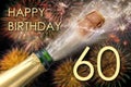 Happy congratulations to the 60th birthday Royalty Free Stock Photo