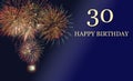 Congratulations to the 30th birthday Royalty Free Stock Photo
