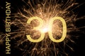 Happy congratulations to the 30th birthday Royalty Free Stock Photo