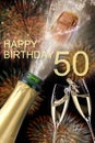 Happy congratulations  to the 50th birthday Royalty Free Stock Photo