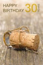 Happy congratulations to the 30th birthday Royalty Free Stock Photo