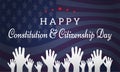 Happy Constitution and Citizenship Day Background Illustration