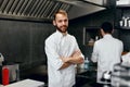 Happy Cook In Restaurant Kitchen