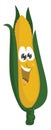 Happy corn, illustration, vector