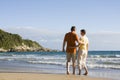 Happy couple on a beach Royalty Free Stock Photo