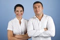 Happy couple of business people Royalty Free Stock Photo