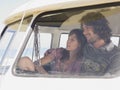 Happy Couple In Campervan