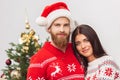 Happy couple at christmastime Royalty Free Stock Photo