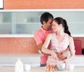 Happy couple cooking together Royalty Free Stock Photo