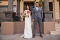 Happy couple in a courthouse