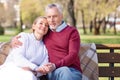 Delighted positive man hugging his wife Royalty Free Stock Photo