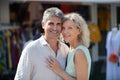 happy couple doing shopping in town Royalty Free Stock Photo