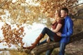 Happy Couple on First Date Royalty Free Stock Photo